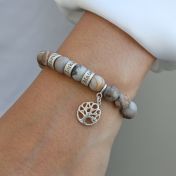 Pulsera Personalizada de Jaspe para Mujer Firma de Picasso [Plata de Ley]