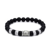 Family Tree Diamond Name Bracelet - Black Onyx [Sterling Silver]