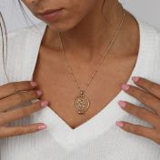 Lebensbaum Kette mit Namen [750er vergoldet]