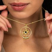 Family Tree Name Necklace With Nano Bible [18K Gold Plated]