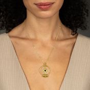 Family Tree Name Necklace With Nano Bible [18K Gold Vermeil]