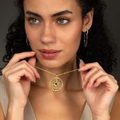 Family Tree Name Necklace With Nano Bible [18K Gold Plated]