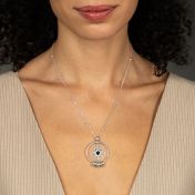 Family Tree Name Necklace With Nano Bible [Sterling Silver]