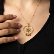 Family Tree Name Necklace With Nano Bible [18K Gold Plated]