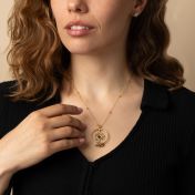 Family Tree Name Necklace With Nano Bible [18K Gold Vermeil]