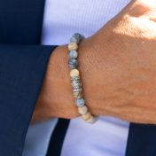 Family Tree Men Bracelet with Picasso Jasper Stones
