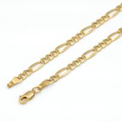 Figaro-Styled Chain for Men - 14 Karat Gold