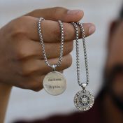 Captain's Wheel Name Necklace - Sterling Silver