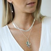 Collier Pluie Enchantée avec Pierres de Naissance [Argent 925]