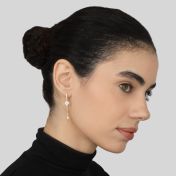 Floral Flair Dangle Earrings [18K Gold Plated]