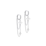 Floral Flair Dangle Earrings [Sterling Silver]