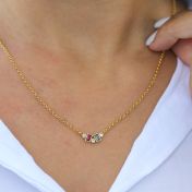 Flow of Love Birthstone Necklace [Gold Plated]