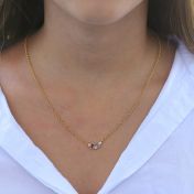 Flow of Love Birthstone Necklace [Gold Plated]