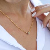 Flow of Love Birthstone Necklace [Gold Plated]