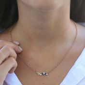 Flow of Love Birthstone Necklace [Rose Gold Plated]