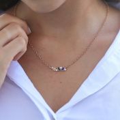 Flow of Love Birthstone Necklace [Rose Gold Plated]