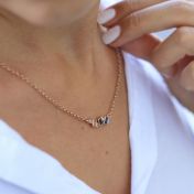 Flow of Love Birthstone Necklace [Rose Gold Plated]