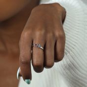 Anello Fiore con la Pietra di Nascita [Argento 925]