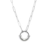 Collana Personalizzabile Amy con Cerchio e Catena a Maglie [Argento 925]
