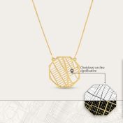 Treasured Place Map Necklace [18K Gold Plated]