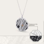 Family Paths Silhouette Map Necklace [Sterling Silver]