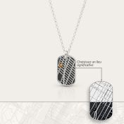Collier Silhouette Carte en Petite Plaque [Argent 925]