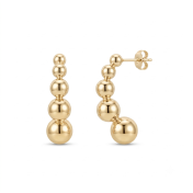 Fluid Bead Earrings [Gold Plated]