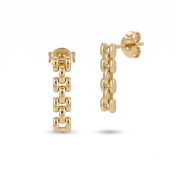 Urban Link Drop Earrings [Gold Plated]