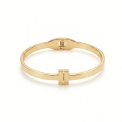 Parallel T Cuff Bracelet [Gold Plated]