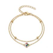 Enchanted Petal Layered Bracelet [Gold Plated]