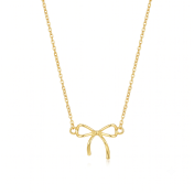 Sweet Ribbon Necklace [Gold Plated]