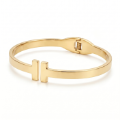 Parallel T Cuff Bracelet [Gold Plated]
