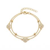 Amour Double Strand Bracelet [Gold Plated]