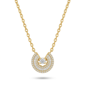 Luminous Crescent Necklace [Gold Plated]