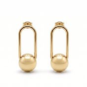 Horizon Dome Earrings [Gold Plated]
