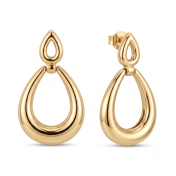 Double Teardrop Earrings [Gold Plated]