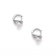 Fluid Pearl Huggie Earrings