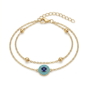 Mystic Eye Layered Bracelet [Gold Plated]
