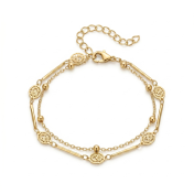Heritage Layered Bracelet [Gold Plated]