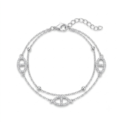 Mariner Pavé Layered Bracelet