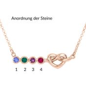 Herzensbindungen Geburtsstein-Kette [750er rosévergoldet]