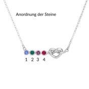 Herzensbindungen Geburtsstein-Kette [Sterlingsilber] 