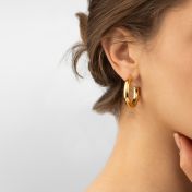 Gilded Crescent Hoops