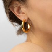 Gilded Crescent Hoops