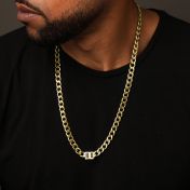 Cuban Link Chain With Names - 8mm [18K Gold Plated]