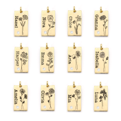 Mirella Geburtsblume Kette mit Gravur [750er Gold Vermeil]