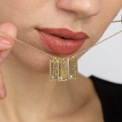 Mirella Geburtsblume Kette mit Gravur [750er Gold Vermeil]