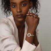 Family Anchor Curb Chain Name Bracelet [18K Gold Plated]