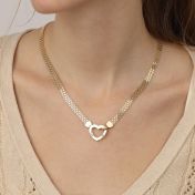 Collier Maille Liens du Cœur avec Prénoms [Plaqué Or 18ct] 