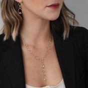Rounds and Rings Vertical Necklace [18K Gold]